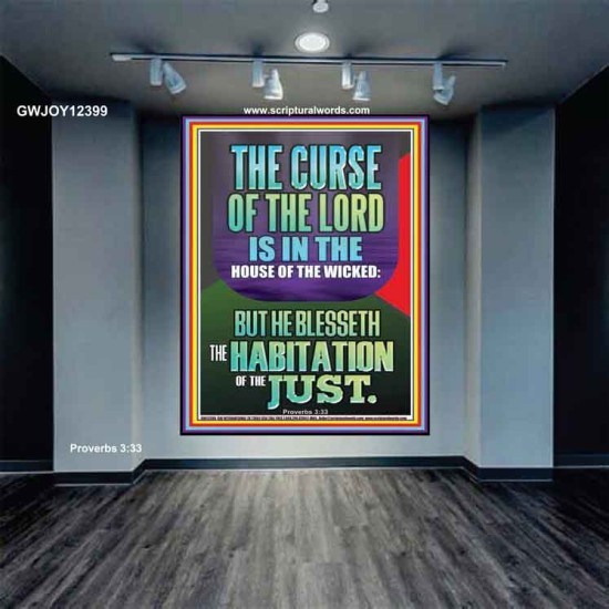 THE LORD BLESSED THE HABITATION OF THE JUST  Large Scriptural Wall Art  GWJOY12399  