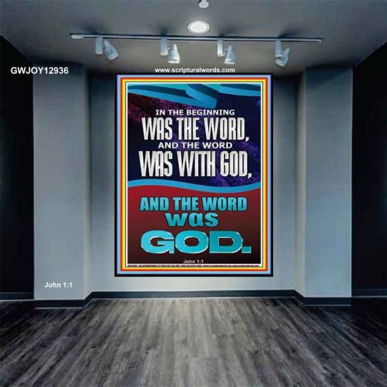 IN THE BEGINNING WAS THE WORD AND THE WORD WAS WITH GOD  Unique Power Bible Portrait  GWJOY12936  