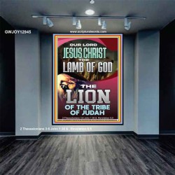 LAMB OF GOD THE LION OF THE TRIBE OF JUDA  Unique Power Bible Portrait  GWJOY12945  "37x49"