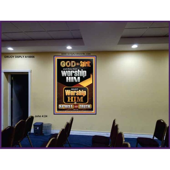 WORSHIP HIM IN SPIRIT AND TRUTH  Children Room Portrait  GWJOY10006  