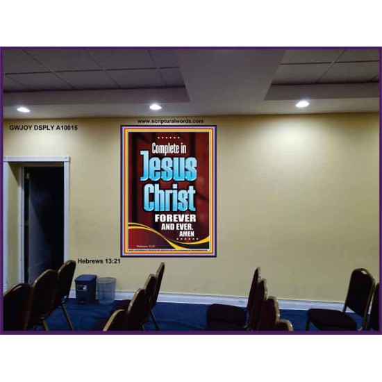 COMPLETE IN JESUS CHRIST FOREVER  Children Room Portrait  GWJOY10015  