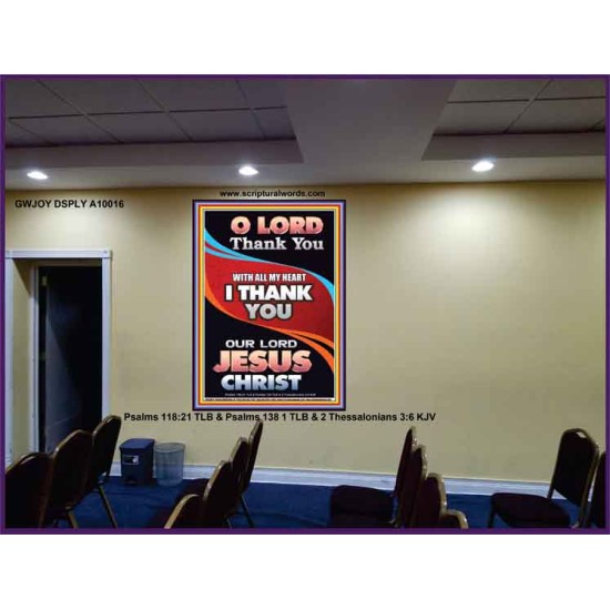 THANK YOU OUR LORD JESUS CHRIST  Sanctuary Wall Portrait  GWJOY10016  