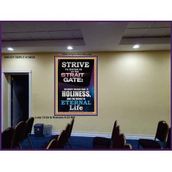 STRAIT GATE LEADS TO HOLINESS THE RESULT ETERNAL LIFE  Ultimate Inspirational Wall Art Portrait  GWJOY10026  "37x49"