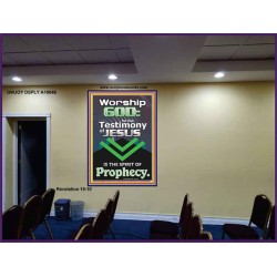 TESTIMONY OF JESUS IS THE SPIRIT OF PROPHECY  Kitchen Wall Décor  GWJOY10046  "37x49"
