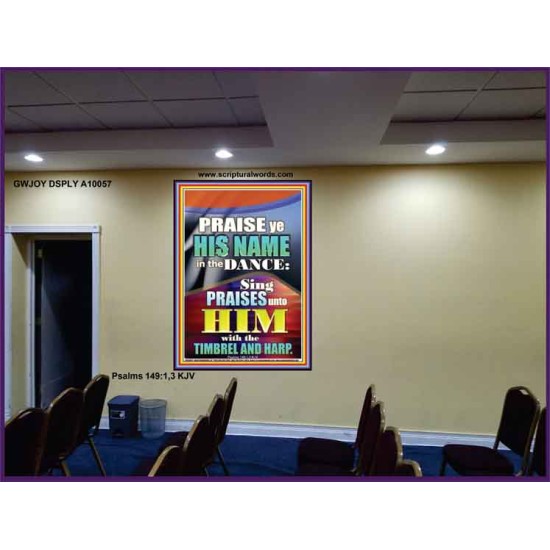 PRAISE HIM IN DANCE, TIMBREL AND HARP  Modern Art Picture  GWJOY10057  