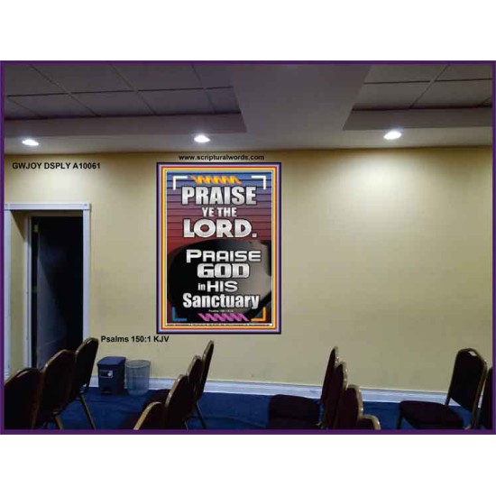 PRAISE GOD IN HIS SANCTUARY  Art & Wall Décor  GWJOY10061  