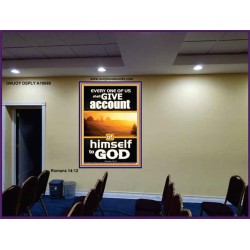 WE SHALL ALL GIVE ACCOUNT OF OUR LIFE TO GOD  Scriptural Décor Portrait  GWJOY10069  "37x49"