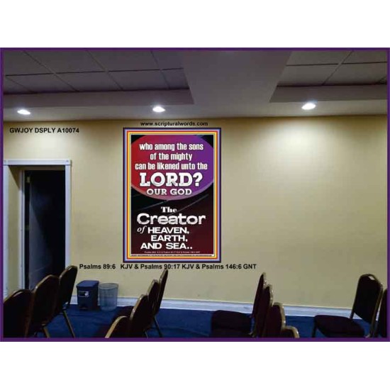 O LORD OUR GOD CREATOR OF HEAVEN, EARTH AND SEA  Custom Wall Art Print  GWJOY10074  