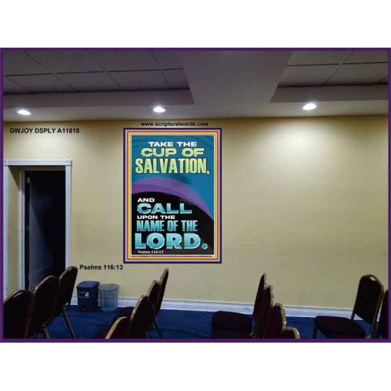 TAKE THE CUP OF SALVATION AND CALL UPON THE NAME OF THE LORD  Modern Wall Art  GWJOY11818  