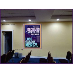 DONT BE DECEIVED BY WORTHLESS THINGS  Custom Biblical Paintings  GWJOY11831  "37x49"