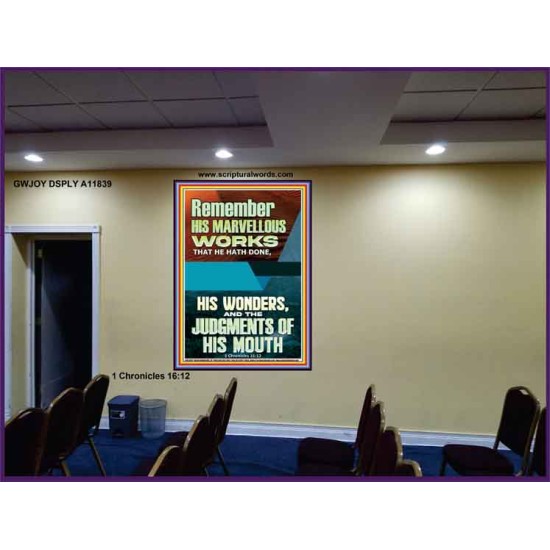 HIS MARVELLOUS WONDERS AND THE JUDGEMENTS OF HIS MOUTH  Custom Modern Wall Art  GWJOY11839  