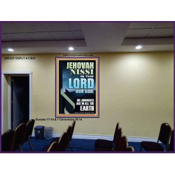 JEHOVAH NISSI HIS JUDGMENTS ARE IN ALL THE EARTH  Custom Art and Wall Décor  GWJOY11841  "37x49"