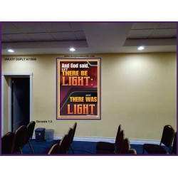 LET THERE BE LIGHT AND THERE WAS LIGHT  Christian Quote Portrait  GWJOY11998  "37x49"