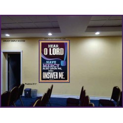 O LORD HAVE MERCY ALSO UPON ME AND ANSWER ME  Bible Verse Wall Art Portrait  GWJOY12189  "37x49"