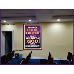 LET NO MAN DECEIVE YOU WITH VAIN WORDS  Church Picture  GWJOY12226  "37x49"