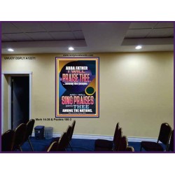 I WILL SING PRAISES UNTO THEE AMONG THE NATIONS  Contemporary Christian Wall Art  GWJOY12271  "37x49"