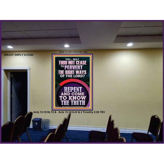 REPENT AND COME TO KNOW THE TRUTH  Large Custom Portrait   GWJOY12354  