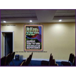 REPENT AND DO WORKS BEFITTING REPENTANCE  Custom Portrait   GWJOY12355  "37x49"