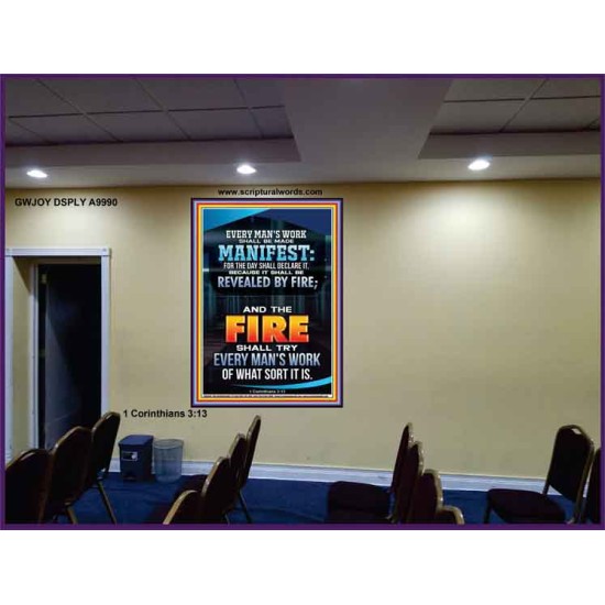 FIRE SHALL TRY EVERY MAN'S WORK  Ultimate Inspirational Wall Art Portrait  GWJOY9990  