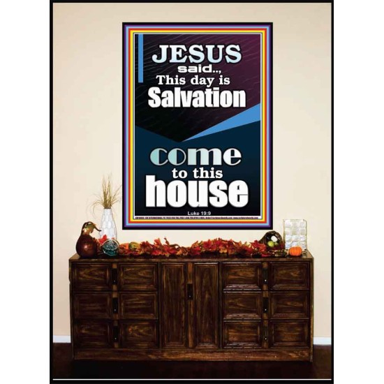 SALVATION IS COME TO THIS HOUSE  Unique Scriptural Picture  GWJOY10000  