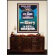 HIS GLORY IS ABOVE THE EARTH AND HEAVEN  Large Wall Art Portrait  GWJOY10054  