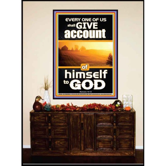 WE SHALL ALL GIVE ACCOUNT OF OUR LIFE TO GOD  Scriptural Décor Portrait  GWJOY10069  