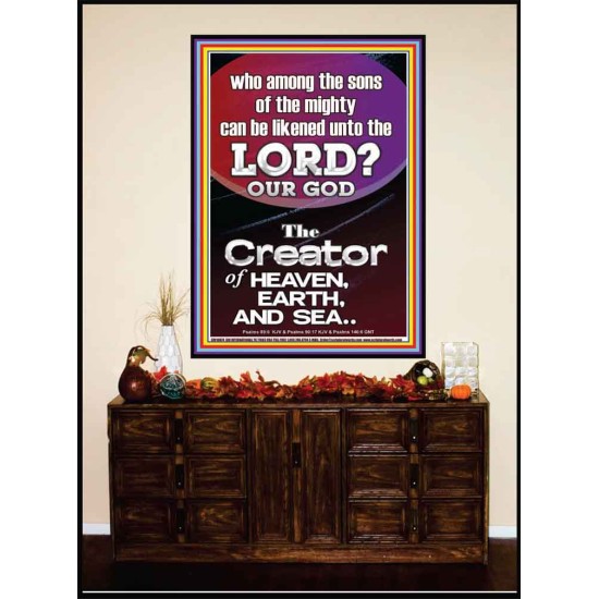 O LORD OUR GOD CREATOR OF HEAVEN, EARTH AND SEA  Custom Wall Art Print  GWJOY10074  