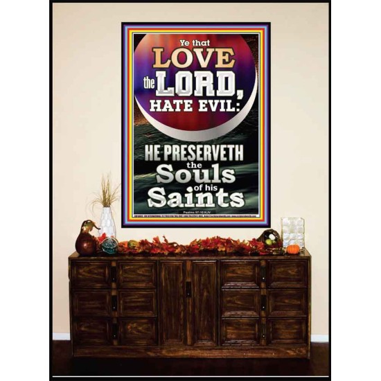 SOULS OF THE SAINTS IS PRESERVED  Scripture Art Prints Portrait  GWJOY10083  