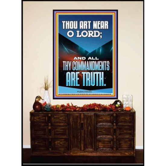 O LORD ALL THY COMMANDMENTS ARE TRUTH  Christian Quotes Portrait  GWJOY11781  