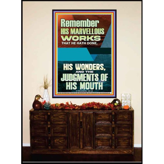 HIS MARVELLOUS WONDERS AND THE JUDGEMENTS OF HIS MOUTH  Custom Modern Wall Art  GWJOY11839  