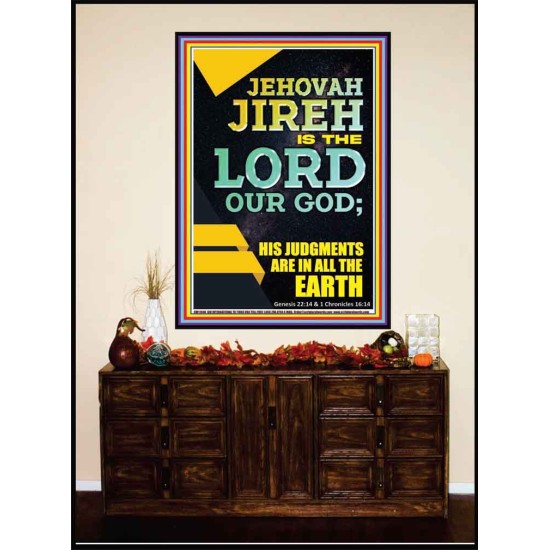 JEHOVAH JIREH HIS JUDGEMENT ARE IN ALL THE EARTH  Custom Wall Décor  GWJOY11840  