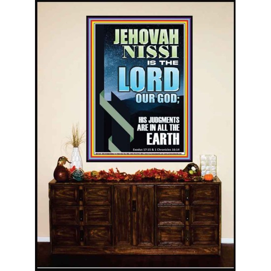 JEHOVAH NISSI HIS JUDGMENTS ARE IN ALL THE EARTH  Custom Art and Wall Décor  GWJOY11841  