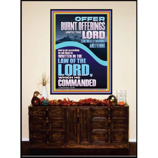 OFFER BURNT OFFERINGS UNTO THE LORD  Custom Inspiration Bible Verse Portrait  GWJOY11850  