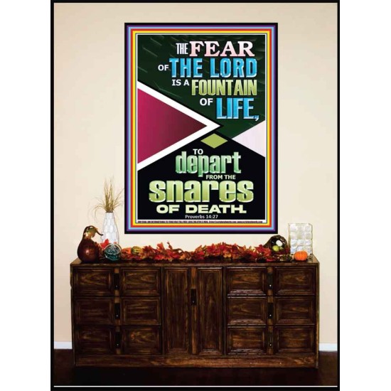 THE FEAR OF THE LORD IS THE FOUNTAIN OF LIFE  Large Scripture Wall Art  GWJOY11966  