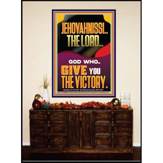 JEHOVAH NISSI THE LORD WHO GIVE YOU VICTORY  Bible Verses Art Prints  GWJOY11970  