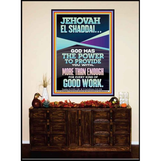 JEHOVAH EL SHADDAI THE GREAT PROVIDER  Scriptures Décor Wall Art  GWJOY11976  