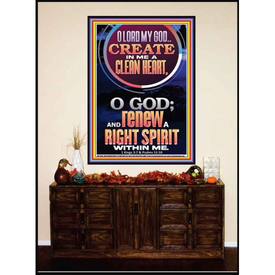 CREATE IN ME A CLEAN HEART  Scriptural Portrait Signs  GWJOY11990  