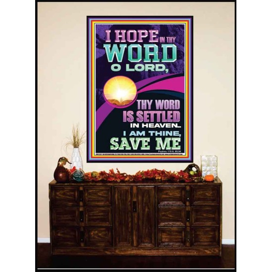 I HOPE IN THY WORD O LORD  Scriptural Portrait Portrait  GWJOY12207  