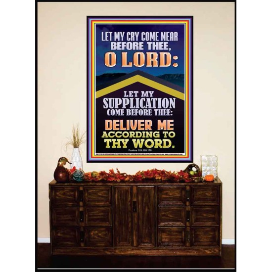LET MY SUPPLICATION COME BEFORE THEE O LORD  Unique Power Bible Picture  GWJOY12219  