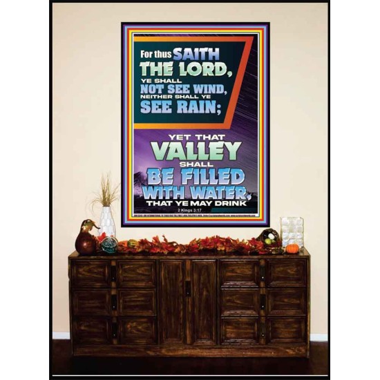 YOUR VALLEY SHALL BE FILLED WITH WATER  Custom Inspiration Bible Verse Portrait  GWJOY12343  