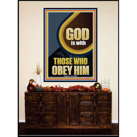 GOD IS WITH THOSE WHO OBEY HIM  Unique Scriptural Portrait  GWJOY12680  