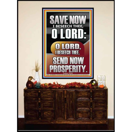 O LORD SAVE AND PLEASE SEND NOW PROSPERITY  Contemporary Christian Wall Art Portrait  GWJOY13047  