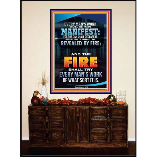 FIRE SHALL TRY EVERY MAN'S WORK  Ultimate Inspirational Wall Art Portrait  GWJOY9990  