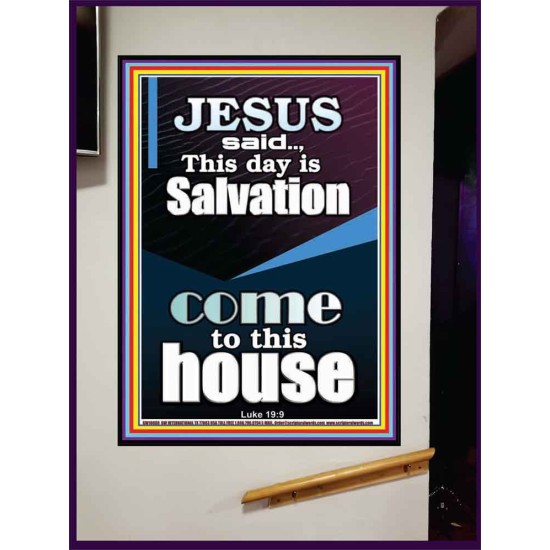 SALVATION IS COME TO THIS HOUSE  Unique Scriptural Picture  GWJOY10000  