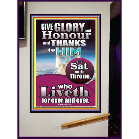GIVE GLORY AND HONOUR TO JEHOVAH EL SHADDAI  Biblical Art Portrait  GWJOY10038  