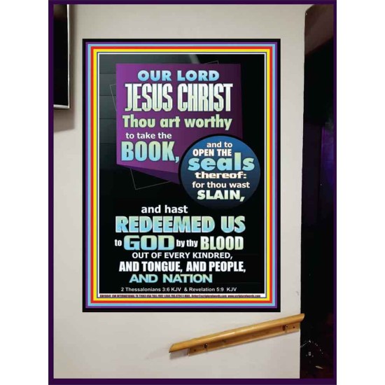 YOU ARE WORTHY TO OPEN THE SEAL OUR LORD JESUS CHRIST   Wall Art Portrait  GWJOY10041  