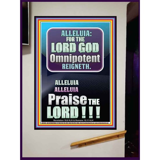 ALLELUIA THE LORD GOD OMNIPOTENT REIGNETH  Home Art Portrait  GWJOY10045  
