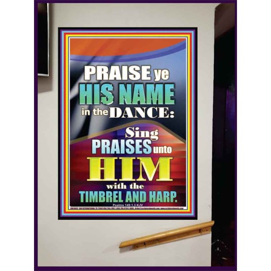 PRAISE HIM IN DANCE, TIMBREL AND HARP  Modern Art Picture  GWJOY10057  