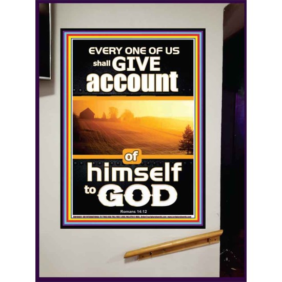 WE SHALL ALL GIVE ACCOUNT OF OUR LIFE TO GOD  Scriptural Décor Portrait  GWJOY10069  