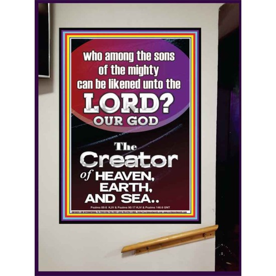 O LORD OUR GOD CREATOR OF HEAVEN, EARTH AND SEA  Custom Wall Art Print  GWJOY10074  